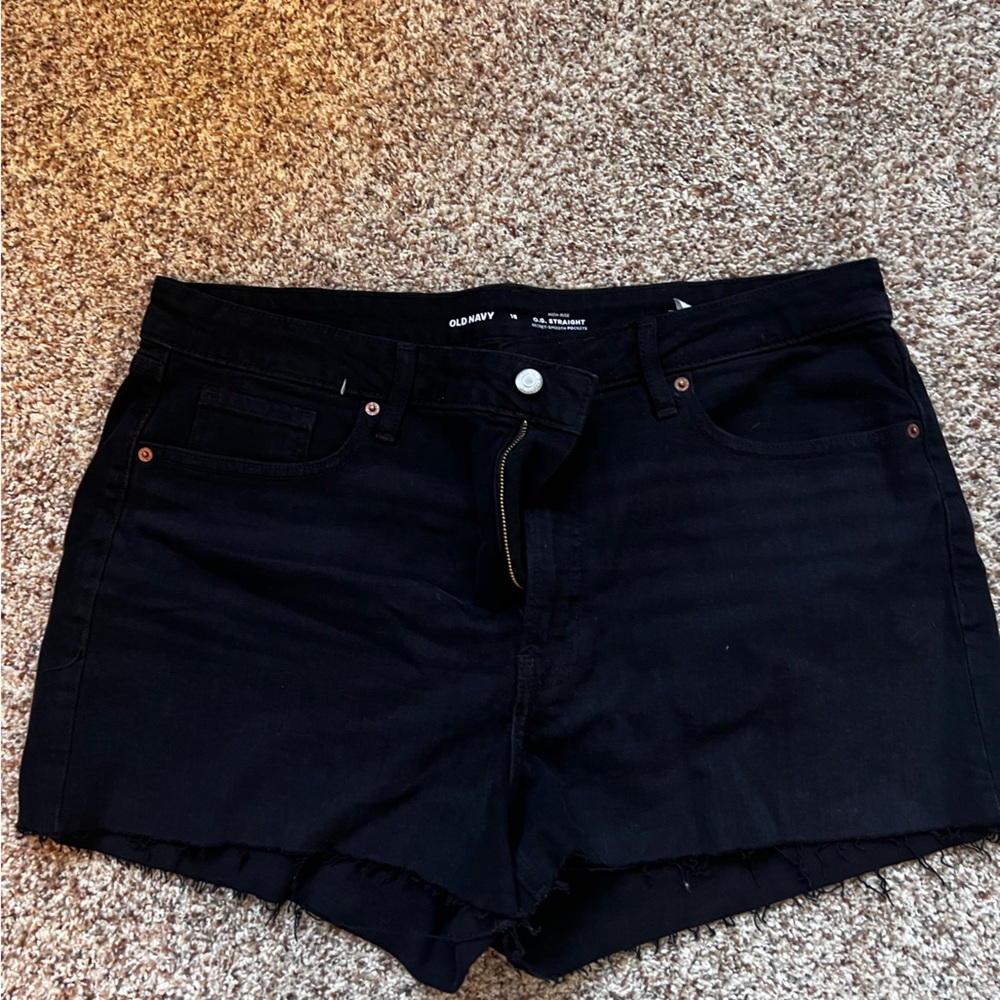 Old Navy Black Denim Cutoff Shorts